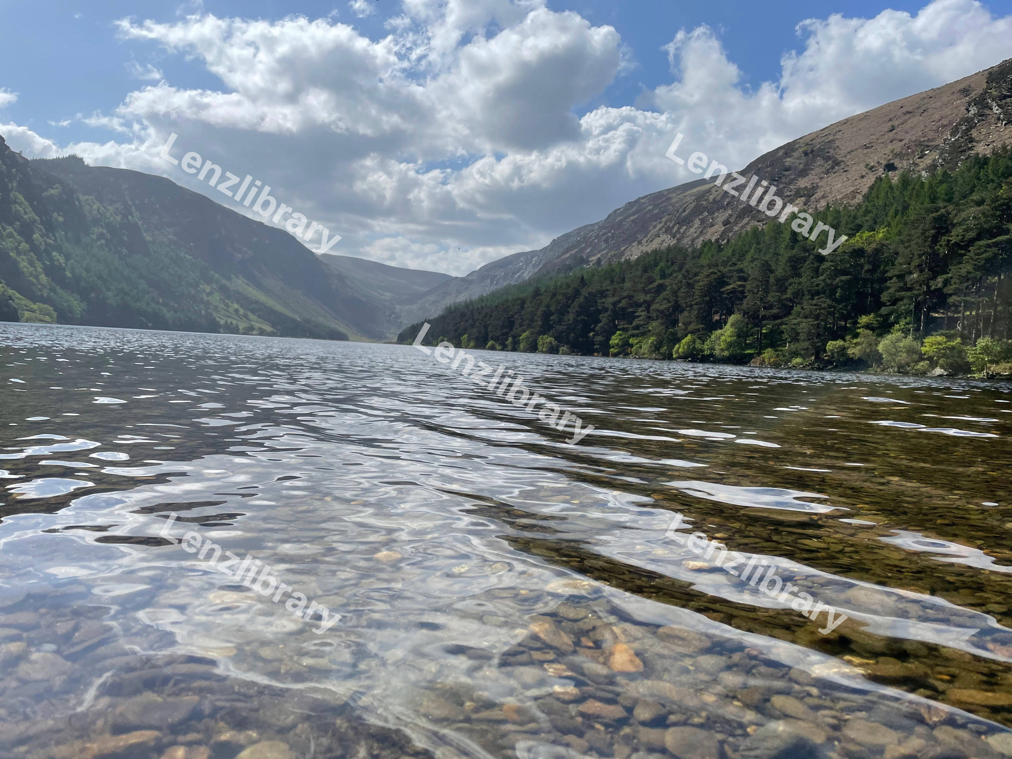 Beautiul River With Clouds
